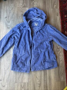 L.L. Bean Blue Corduroy Hooded Jacket